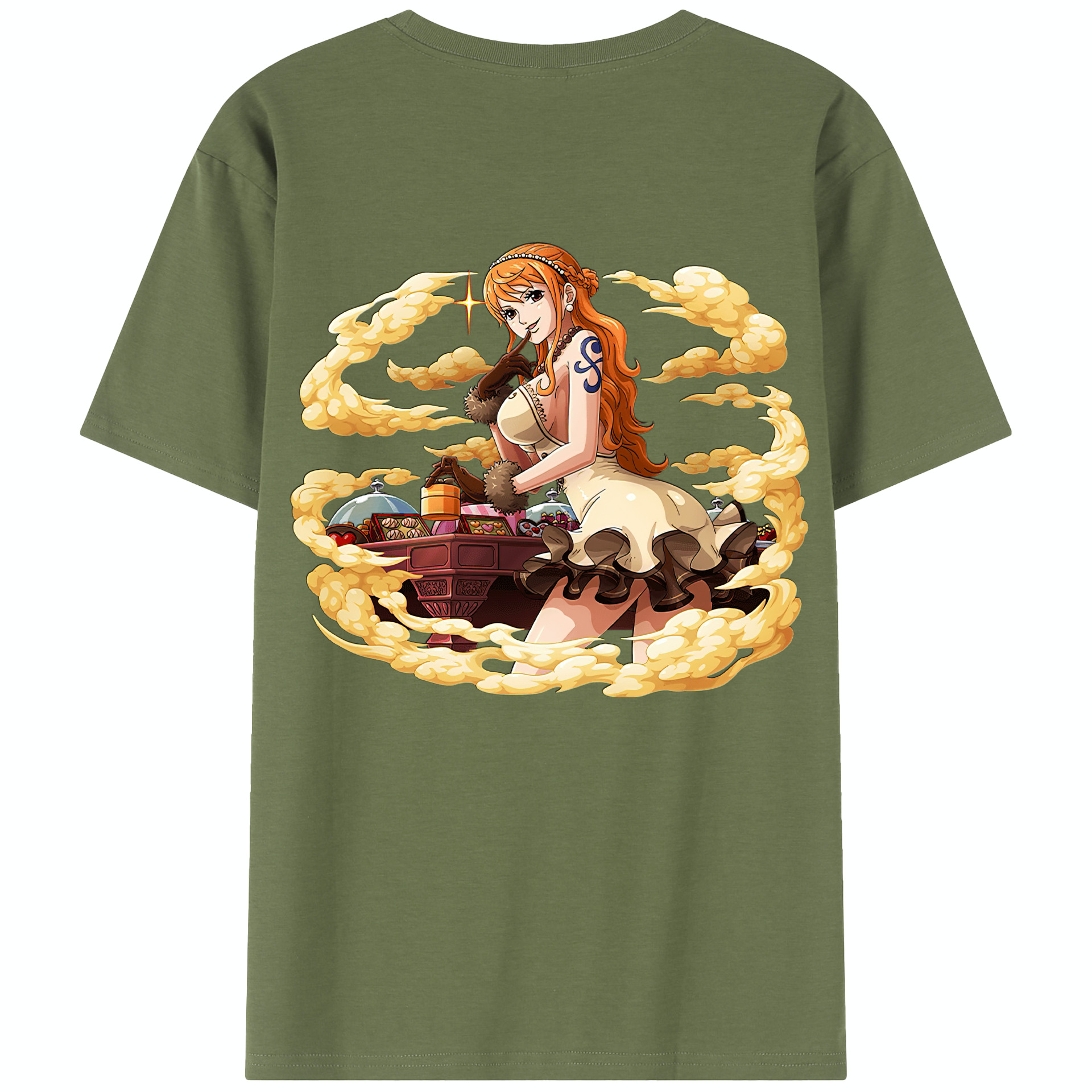 ワンピース ナミ ONE PIECE Nami 綿100％半袖Tシャツ（背面プリント）